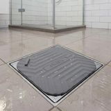 Renas Store Gri kare Evye Gider Koku Önleyici Silikon Mat – Lavabo Süzgeç ve Haşere Engelleyici (5047)