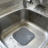 Renas Store Gri kare Evye Gider Koku Önleyici Silikon Mat – Lavabo Süzgeç ve Haşere Engelleyici (5528)