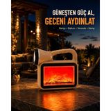 Renas Store Güneş Enerjili Alev Efektli Lamba Cob LED Su Geçirmez Çok Fonksiyonlu - Lisinya