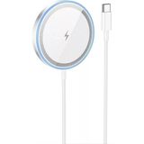 Renas Store Hoco CW53 15W Magsafe Kablosuz Wireless Stand Hızlı Şarj CIHAZI-(5775) - Gümüş