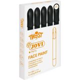 Renas Store Jovi Twist Stick 5'li Siyah Yüz Boyama Kalemi