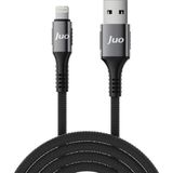 Renas Store Juo 12W 2.4A Usb-A To Lightning iPhone iPad ile Uyumlu Örgülü Hızlı Şarj ve Data Kablosu 1 Metre