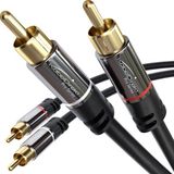 Renas Store Kabeldirekt – 7,5m – Cinch Kablo, 2 Cinch-2 Cinch, Stereo Ses Kablosu (Koaksiyel, Rca Fiş/fiş, Analog Veya Dijital, Derin Bas Hoparlör/amplifikatör/hifi ve Ev Sineması/blu-Ray/alıcı Için, Siyah)