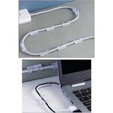 Renas Store Kablo Sabitleyici Klipsler 20 Adet Kablo Düzenleyici Duvar Fayans Cam Kablo Tutucu Yapışkanlı Klips (5528)
