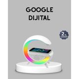 Renas Store Kablosuz Şarjlı Bluetooth Hoparlör ve Gece Lambası – Nfc Fm Radyo Rgb Işık