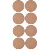 Renas Store Kahverengi 8 Adet Yapışkanlı Sandalye, Masa, Koltuk Altı Parke Koruma Keçesi, Yuvarlak, 5 cm