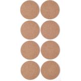 Renas Store Kahverengi 8 Adet Yapışkanlı Sandalye, Masa, Koltuk Altı Parke Koruma Keçesi, Yuvarlak, 5,5 cm