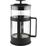 Renas Store Kanji 350 ml Cam French Press – Isıya Dayanıklı Cam, Paslanmaz Çelik Filtreli, Siyah Renkli Kahve ve Bitki Çayı Demliği