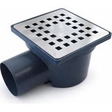 Renas Store Kare Yer Süzgeci 10X10 Paslanmaz Çelik 45 mm Zemin Süzgeci Banyo Duş Tuvalet Su Tahliye Izgarası