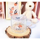 Renas Store Kawaii Hello Kitty Pipetli Kulplu Cam Bardak