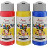 Renas Store Kırmızı-Mavi-Sarı Parmak Boyası 3'lü Set 3X60ML