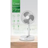 Renas Store Kiwi KFAN-7608 Şarjlı Beyaz Katlanılabilir Mini Fan Masa Üstü Vantilatörü USB Soğutucu Sessiz El Fanı