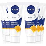 Renas Store Koruyucu El Bakım Kremi Bal Mumu 75ML, Nemlendirici, Yağlı His Bırakmaz, Gül Kokusu, X6 Adet
