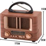 Renas Store Küçük Mini Boy Retro Ahşap Tasarım Bluetooth Hoparlörlü Radyo – Fm/am Destekli, Şarjlı ve Taşınabilir Radyo NS-8108