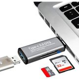 Renas Store Kyrotech Macbook, Type-C Portlu Telefon, Tablet, Bilgisayar, Uyumlu Type-C To USB 3.0 Sd Micro Sd Kart Okuyucu 3 Portlu Çevirici Dönüştürücü Hub Adaptör