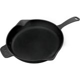 Renas Store Lava Metal Döküm Yuvarlak Kızartma Tavası, Metal Kulplu, 28 Cm, Siyah