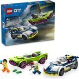 Renas Store LEGO City Polis Arabası ve Spor Araba Takibi 60415-6 Yaş ve Üzeri Çocuklar Için Polis Minifigürü Içeren Yaratıcı Oyuncak Yapım Seti (213 Parça)