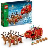 Renas Store LEGO Iconic Noel Babanın Kızağı, Çocuklar Için Minifigür ve Ren Geyiği Figürleri Içeren Yeni Yıl Hediyesi Oyuncak Yapım Seti, Yılbaşı Süsü 40499