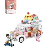 Renas Store Loz Mini Block Serisi Food Truck/yemek Kamyonu -LZ1738 (582 Parça) Oyuncak Yapım Seti