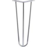 Renas Store Martı Krom Gümüş Metal Sehpa Masa Ayağı 41 cm Tekli Dayanıklı Mobilya Destek Yükseltici Ayak Modeli