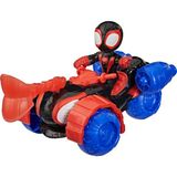 Renas Store Marvel Spidey And His Amazing Friends Miles "spin" Morales Techno-Racer Aksiyon Figürü ve Oyuncak Aracı