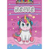 Renas Store Maura: Personalized Coloring Book For Maura | Theme: Unicorn | Birthday Gift For Girl, Daughter ... | Ages: 4-8 | 25 Unicorn Designs With Name Maura, Large Size A4 (Ca. 8.5 x 11 Inches)