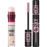 Renas Store Maybelline New York Instant Anti Age Eraser Kapatıcı - 03 Fair & Lash Sensational Sky High Cosmic Black Maskara Makyaj Seti