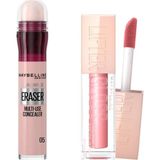 Renas Store Maybelline New York Instant Anti Age Eraser Kapatıcı- 05 Brighten & Maybelline New York Lifter Gloss Nemlendirici Dudak Parlatıcısı - 004 Silk