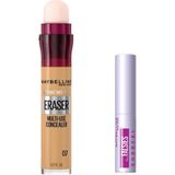 Renas Store Maybelline New York Instant Anti Age Eraser Kapatıcı 07 Sand & Mini Falsies Surreal Maskara 4.7 ml Makyaj Seti