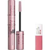 Renas Store Maybelline New York Lash Sensational Sky High Maskara & Mini Super Stay Matte Ink Likit Mat Ruj - 15 Lover Makyaj Seti