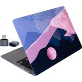 Renas Store Mcstorey MacBook Air 13 Inç Kılıf A2337 M1 Uyumlu A1932 A2179 Sert Koruyucu Hard Case Desenli Mat Kapak Çizilme ve Darbe Koruma Pembe