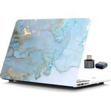 Renas Store Mcstorey MacBook Air M1 Kılıfı A2337 Uyumlu 13 Inç MacBook Air Hard Case A2179 A1932 Sert Koruyucu Kapak Mermer Desenli Çizilmeye Karşı Koruma Kılıfı Mavi