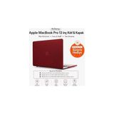 Renas Store Mcstorey MacBook Pro 13 Inç M1 M2 Kılıf A2338 Uyumlu | Mat Sert Koruyucu Kapak Hard Case | A1706 A1708 A1989 A2159 A2251 A2289 Uyumlu Ince Hafif Buzlu Laptop Kılıfı Bordo