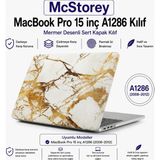 Renas Store Mcstorey Macbook Pro Kılıf 15 Inç Marble A1286 (Eski Ethernet Girişli Model 2008-2012) ile Uyumlu Marble 03