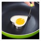 Renas Store Metalik Kalp Şeklinde Metal Omlet Yumurta ve Krep Kalıpları