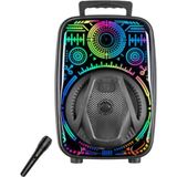Renas Store Mey Ithalat® Mikrofonlu Bluetooth Hoparlör 8 Inç Rgb Işıklı Taşınabilir Ses Sistemi