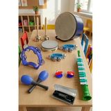Renas Store Midex Örf Aletleri Seti Median Paket-1 Maracas Zil Kastanyet Ritim Seti Mızıka Davul Tef (9 Parça)