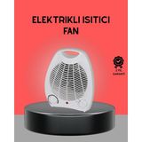Renas Store Mini Elektrikli Isıtıcı 2000W – Termostatlı Fanlı Isıtma, Taşınabilir Tasarım