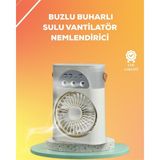Renas Store Mini Klima Fan | Usb'li, 7 Renk Gece Işığı, 3'ü 1 Arada Fonksiyon - Lisinya