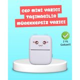 Renas Store Mini Termal Yazıcı Kablosuz Taşınabilir Bluetooth Bağlantılı 200 Dpi