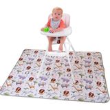 Renas Store Minimono Yeni Mama Sandalyesi Altı ve Aktivite Bakım Örtüsü - Sıvı Geçirmez Yıkanabilir - 145X120CM (Orman Hayvanları)