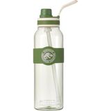 Renas Store Mınıso Jurassic World Saplı ve Pipetli Plastik Şişe 1000 ml (Yeşil)