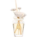 Renas Store Missi 130 ml Ekru Çiçek Seramik Taş Bambu Çubuklu Black Vanilya Oda Kokusu