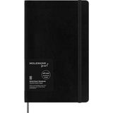 Renas Store Moleskine Akıllı Dizüstü Bilgisayar, Akıllı Yazma Sistemi, Dijital Akıllı Not Defteri, Yumuşak Kapaklı, Çizgili Sayfalar ve Pratik Lastik Kilitli, Büyük Format 13 x 21, Renk: Siyah