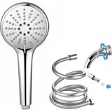 Renas Store Nerolıa 5 Fonksiyonlu El Duşu Başlığı + 150CM Ekstra Uzun Duş Hortumu Spirali / 2'li Lüks Duş Seti Takımı