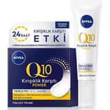 Renas Store Nıvea Q10 Power Kırışık Karşıtı Sıkılaştırıcı Göz Bakım Kremi 15ML, Keratin ve Q10 Gece Yüz Kremi 50ML