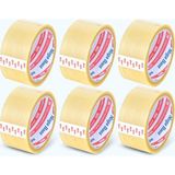 Renas Store Nuga 45 mm x 40 mt Şeffaf Koli Bandı Hotmelt Red 6 Adet