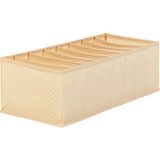 Renas Store Ocean Home Textile 8 Bölmeli Bej Balıksırtı Çekmece Düzenleyici 17 x 41,5 x 12 cm