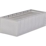 Renas Store Ocean Home Textile 8 Bölmeli Gri Balıksırtı Çekmece Düzenleyici 17 x 41,5 x 12 cm
