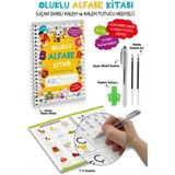 Renas Store Oluklu Alfabe Kitabı / Uçan Sihirli Kalem ve Kalem Tutucu Hediyeli - 3+